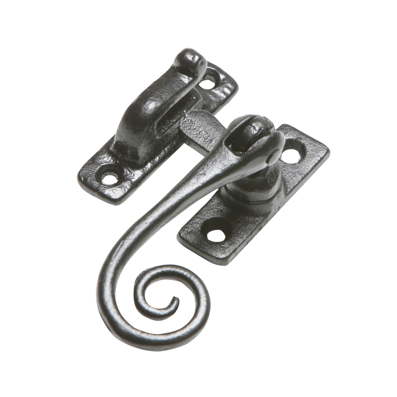 Kirkpatrick 145 Casement Window Fastener - Hook Plate - Smooth Black (Reversible)